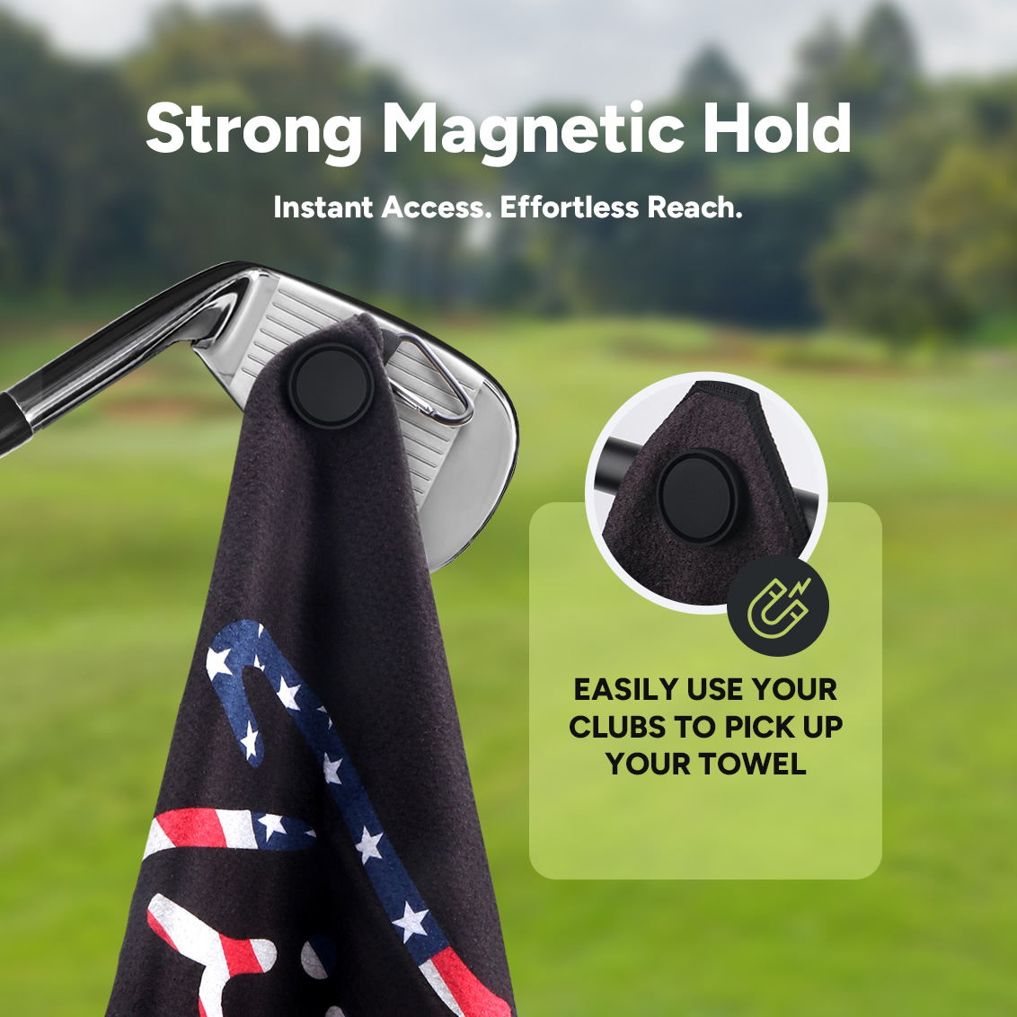 Serviette de golf magnétique a - Golf Towel Waffle avis et prix