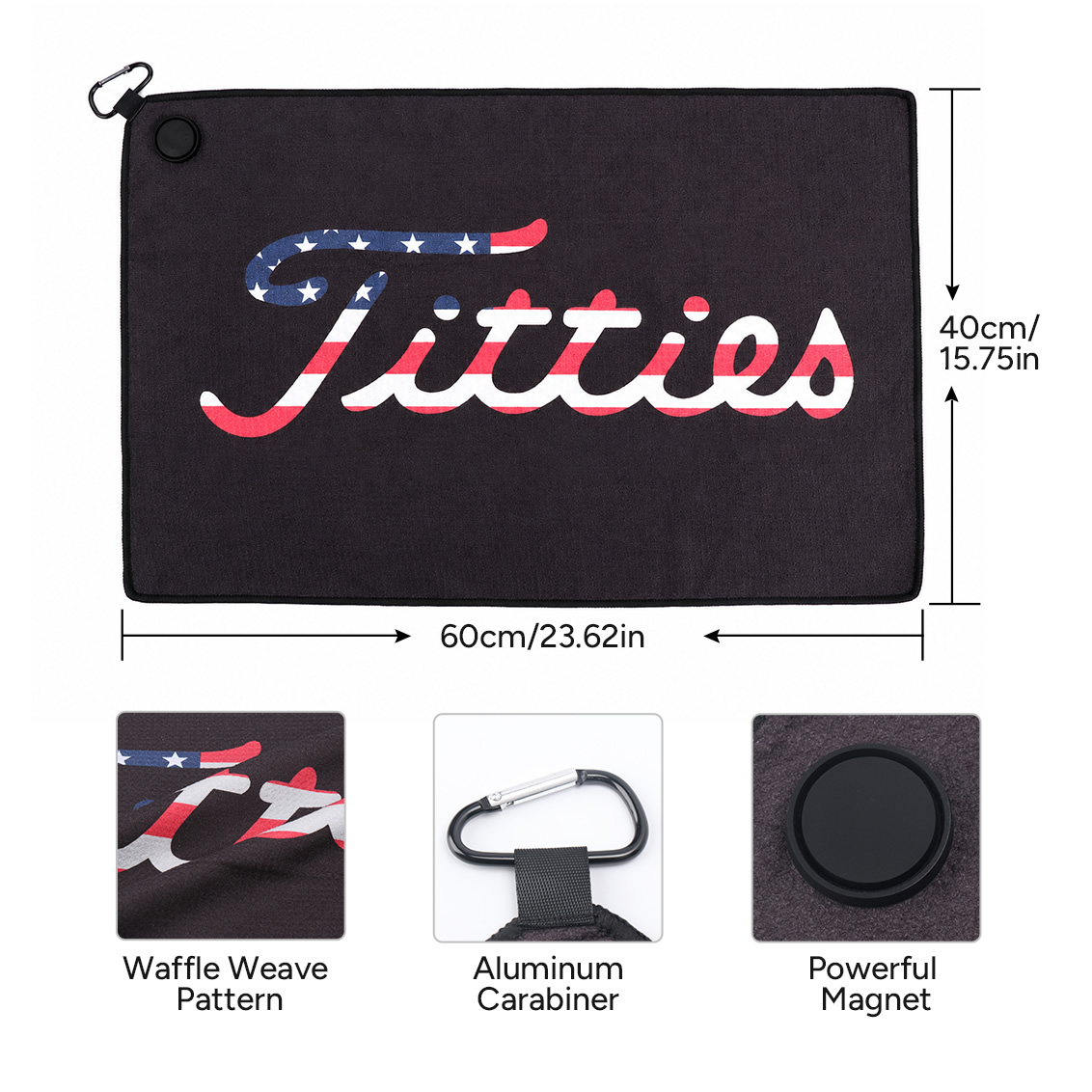 Serviette de golf magnétique a - Golf Towel Waffle avis et prix